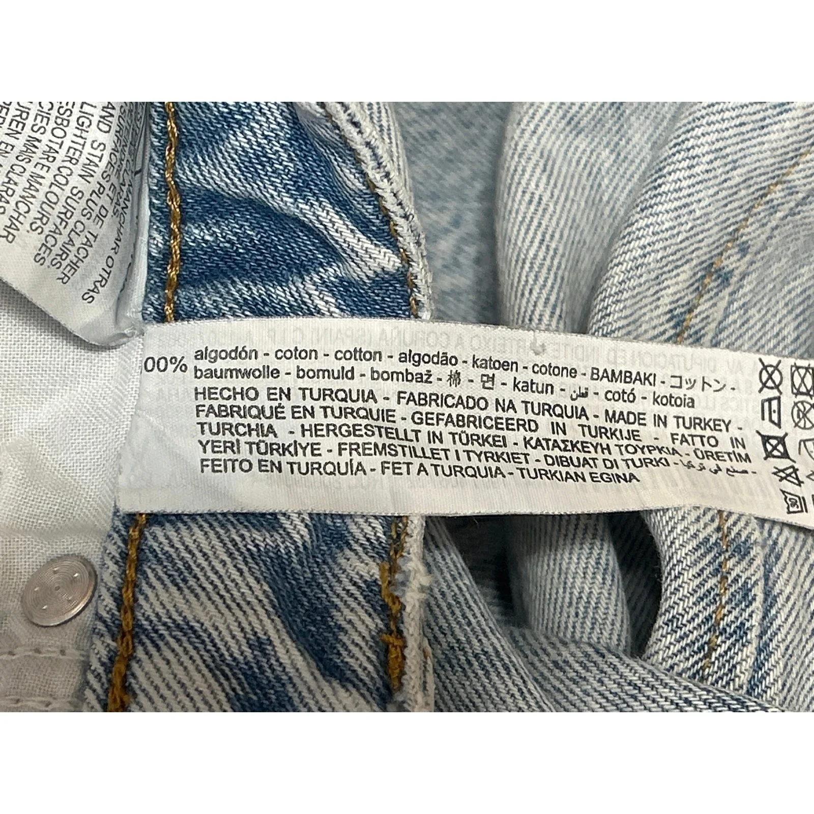 Zara Women's Blue Light Wash Mid Rise Relaxed Loose Straight Leg Jeans Size 0 - Image 5