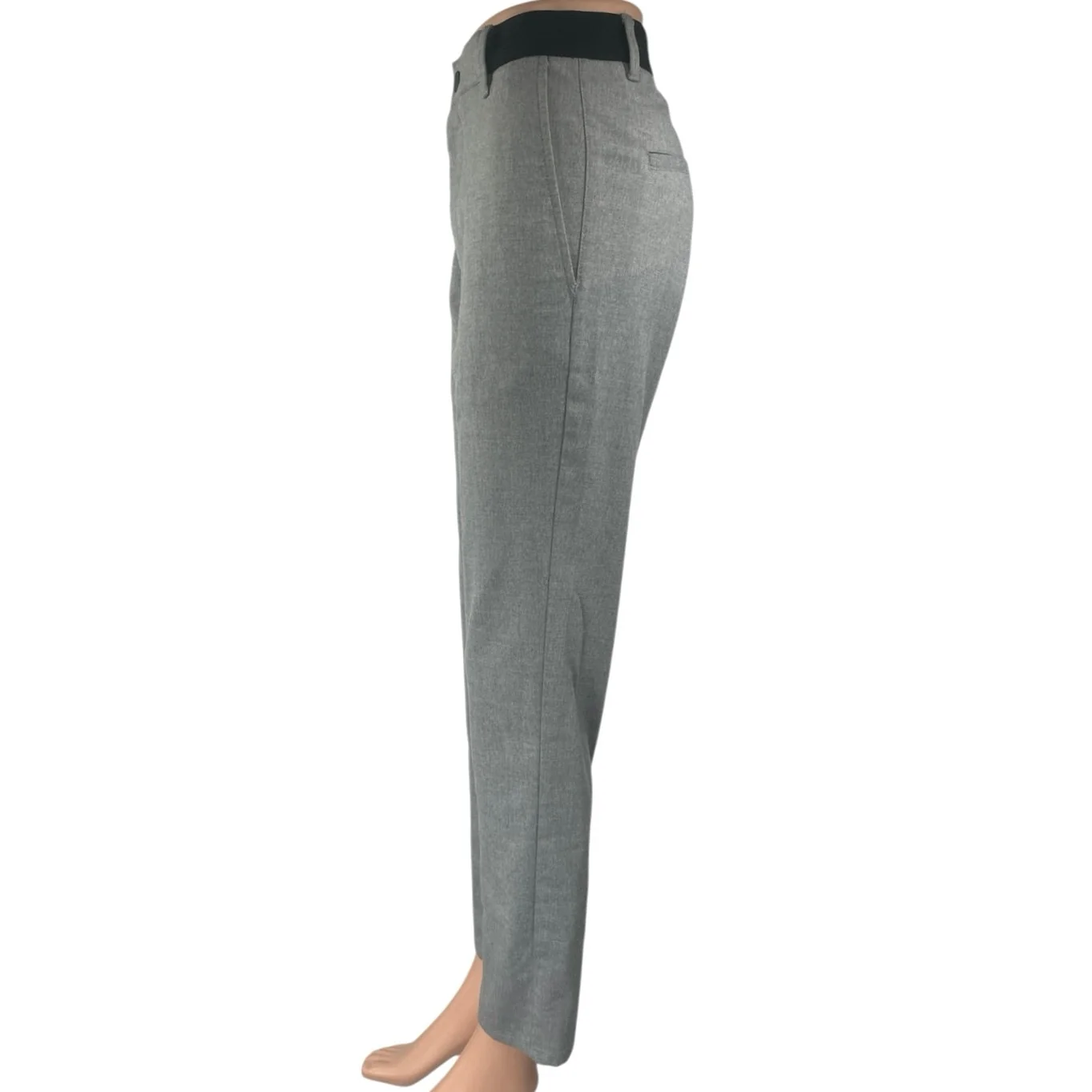 Zara Women's Gray High Waist Straight Tapered Leg Trousers Dress Pants Size S - Image 2