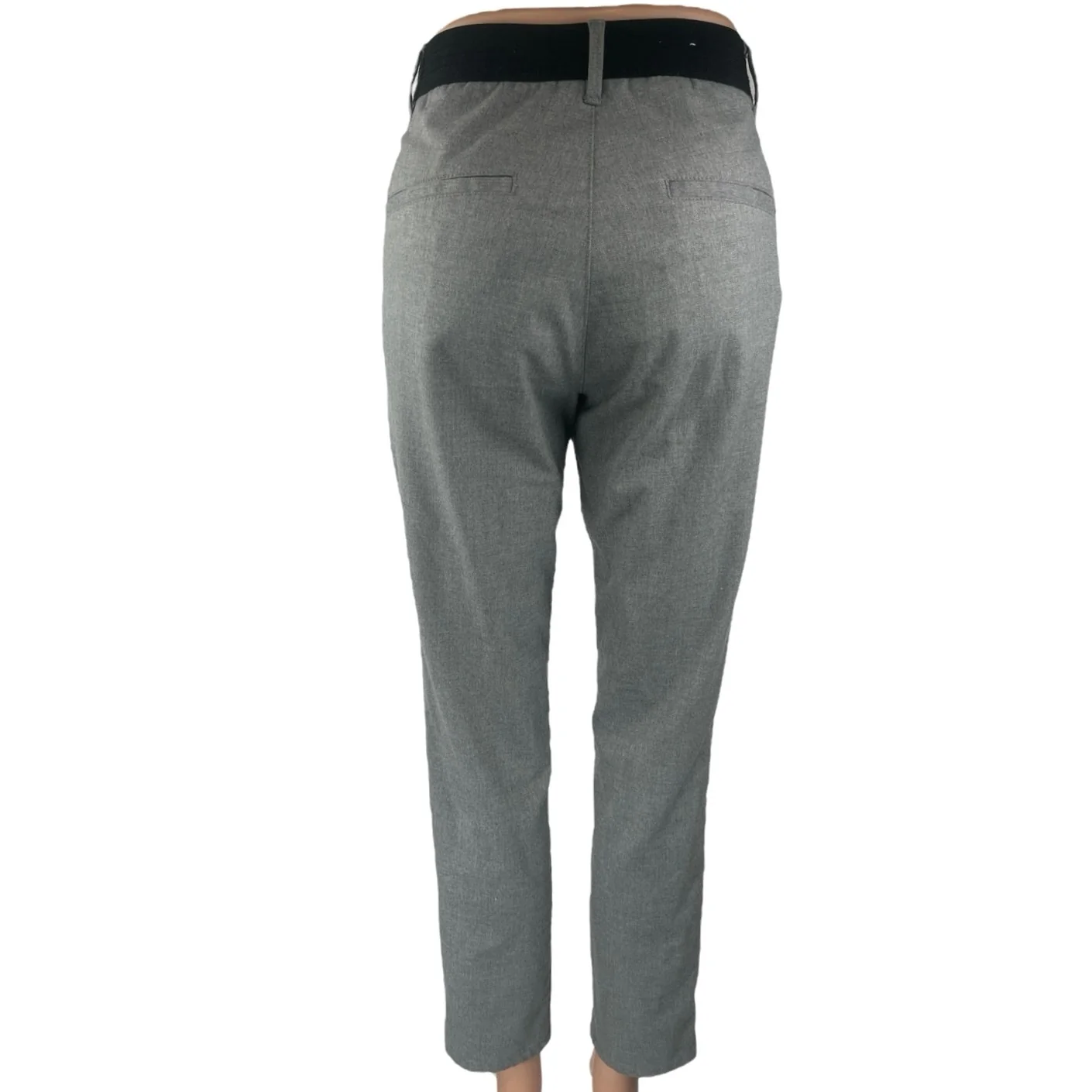 Zara Women's Gray High Waist Straight Tapered Leg Trousers Dress Pants Size S - Image 3