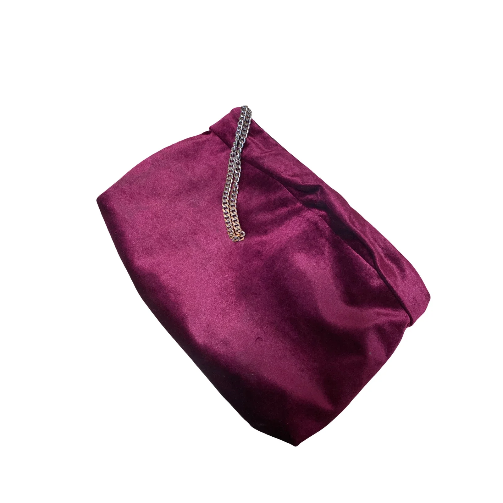 Zara Women's Purple Magenta Velvet Velour Cosmetic Pouch Purse Clutch Bag OS - Image 2