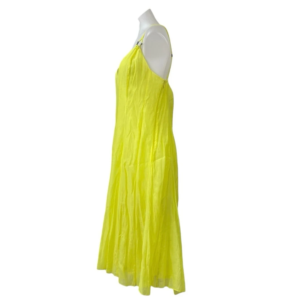 Zara Women's Yellow Sleeveless V-neck Cami Camisole Maxi Tank A-line Dress Sz S - Image 2